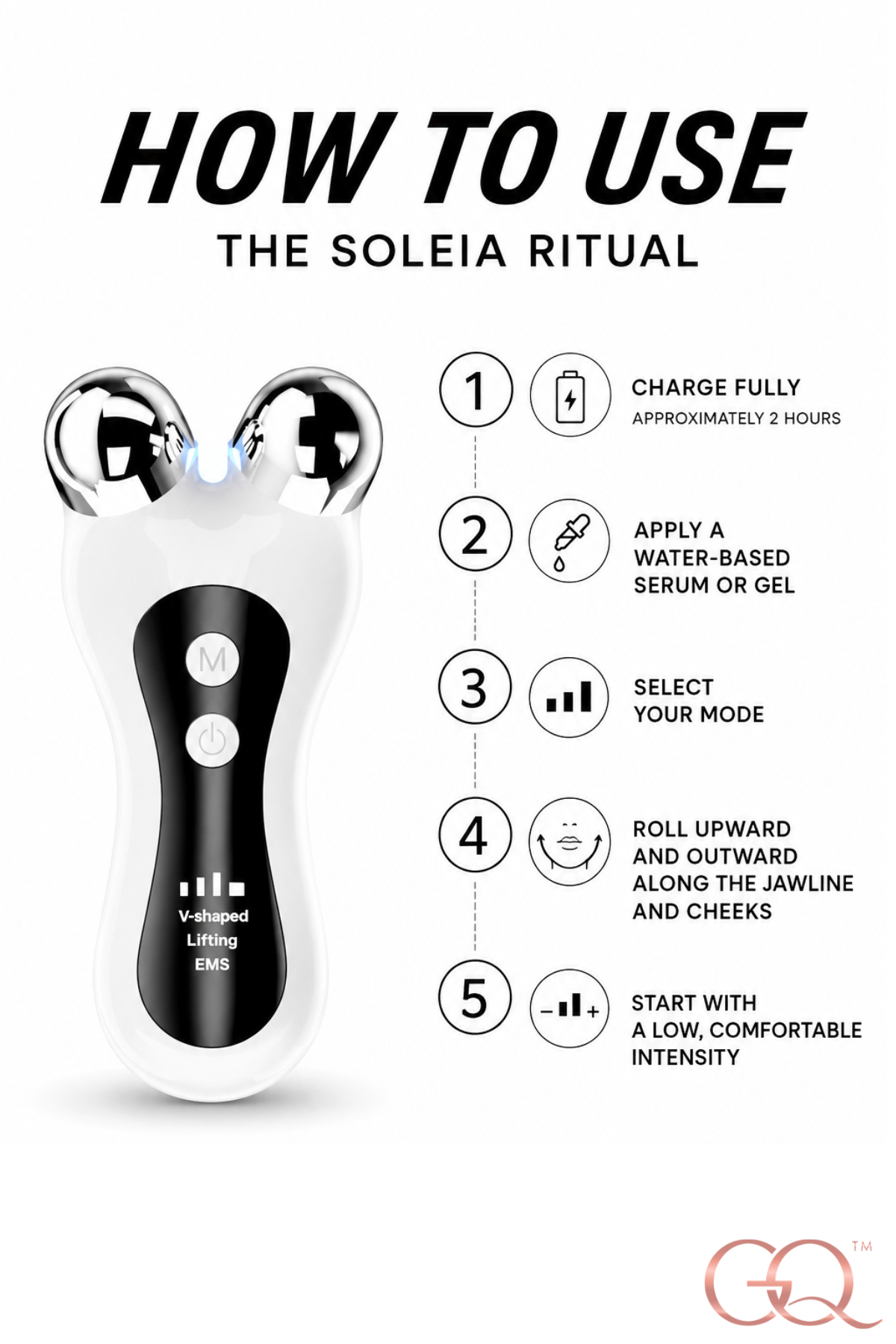 GLOWNIQUE Soleia V-Lift Roller - Artisanal Facial Contouring