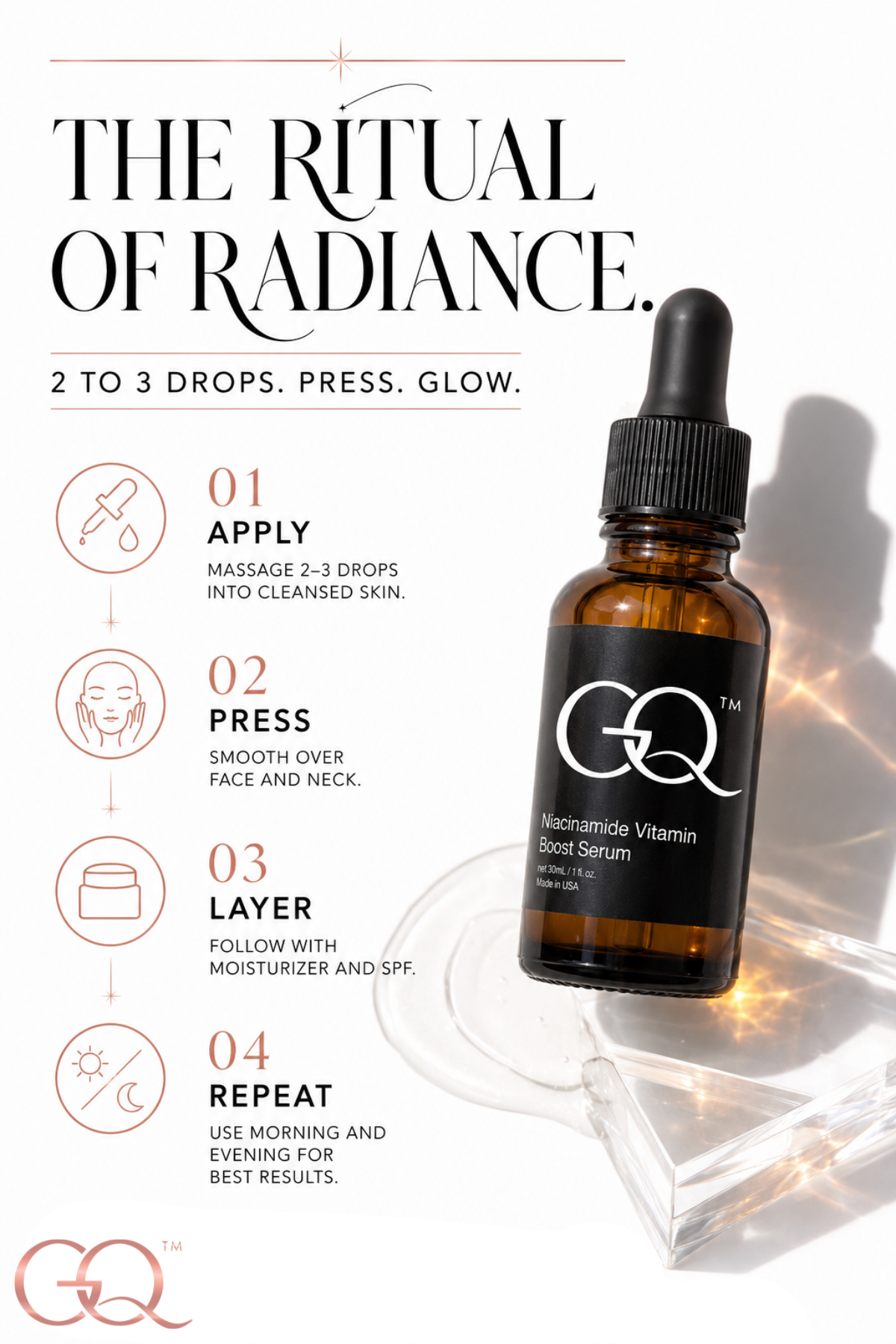 GLOWNIQUE Niacinamide Vitamin Boost Serum Artisanal Luxury