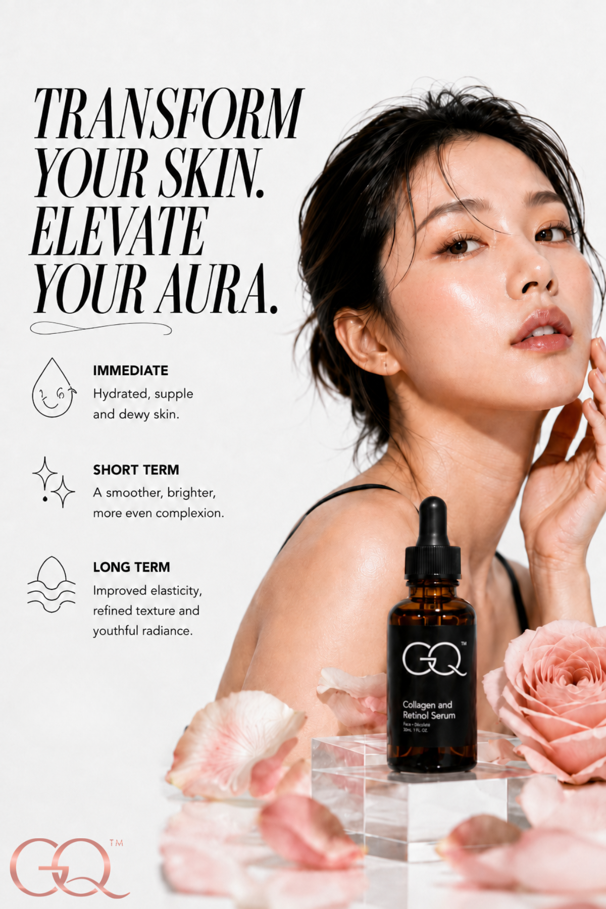GLOWNIQUE Collagen and Retinol Serum, Luxe Artisanal Blend