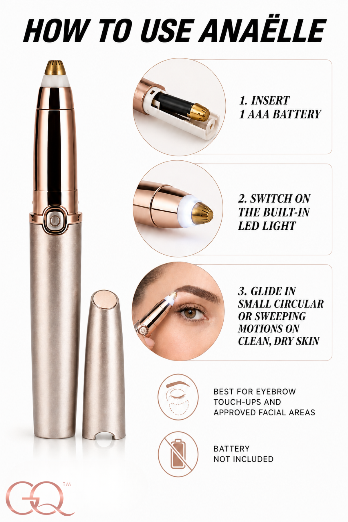 GLOWNIQUE Anaëlle Precision Facial Hair Remover Couture