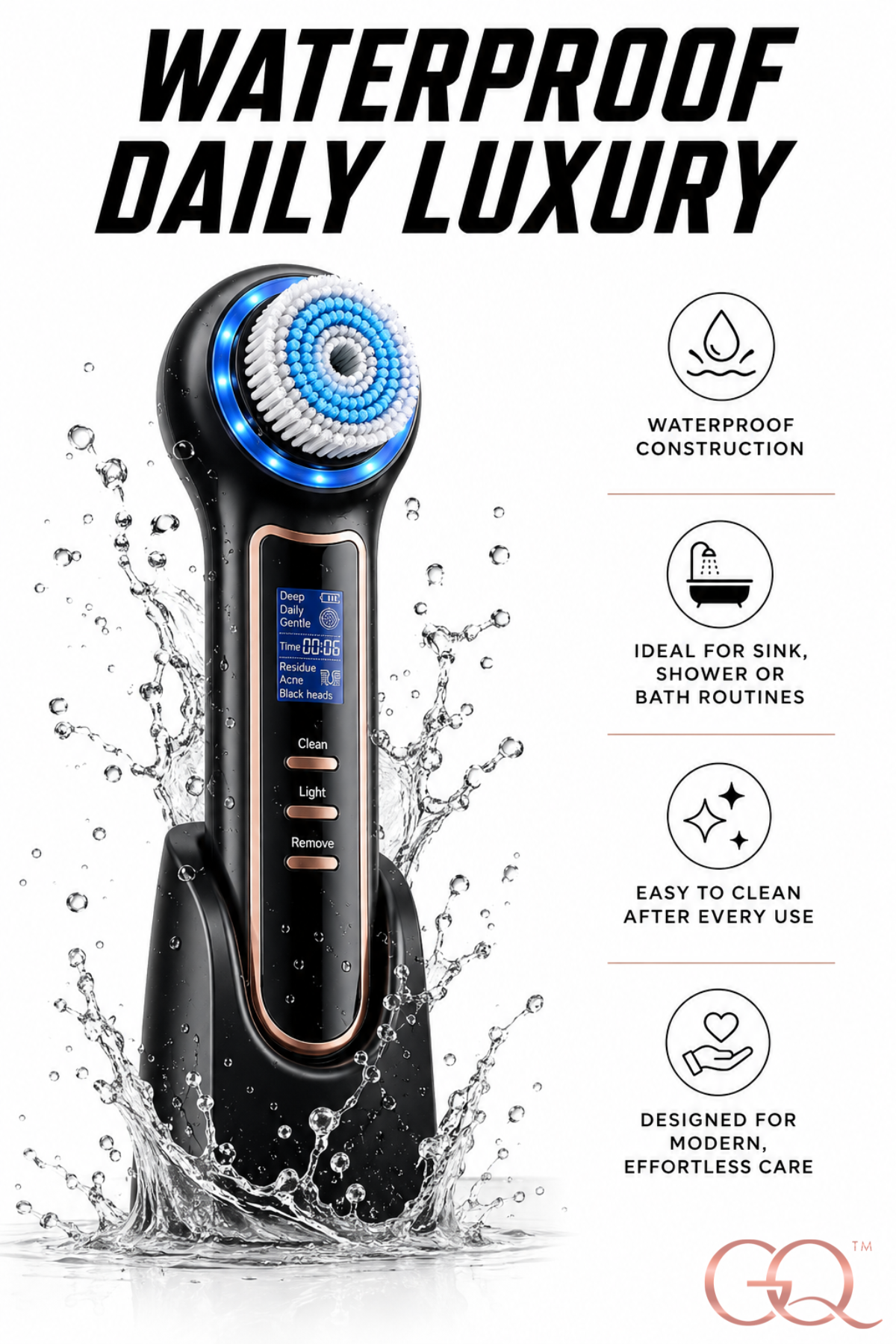 GLOWNIQUE Elara Sonic Cleansing Brush - Artisanal Luxury