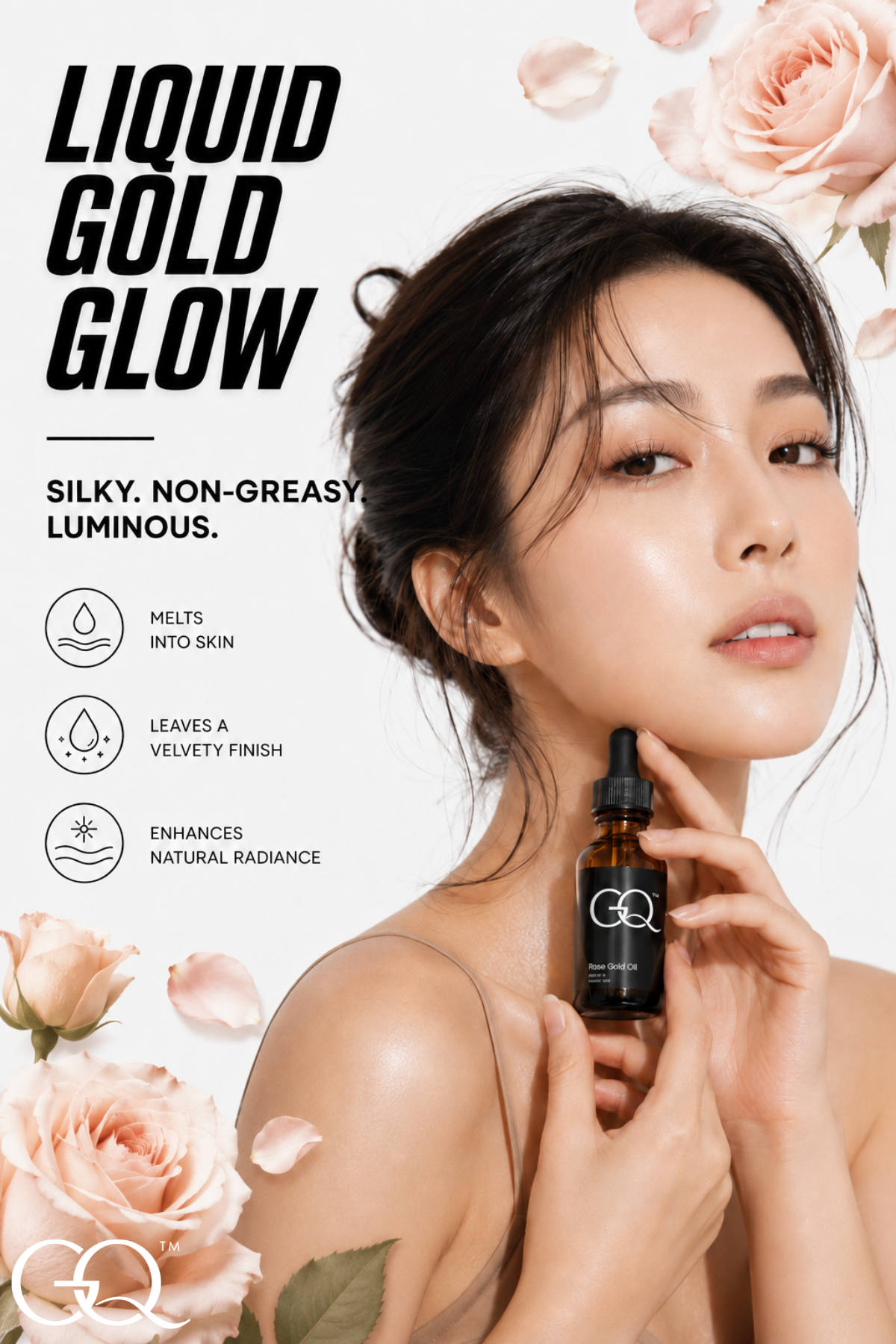 GLOWNIQUE Anti-Aging Rose Gold Oil - Artisanal Luxury Serum