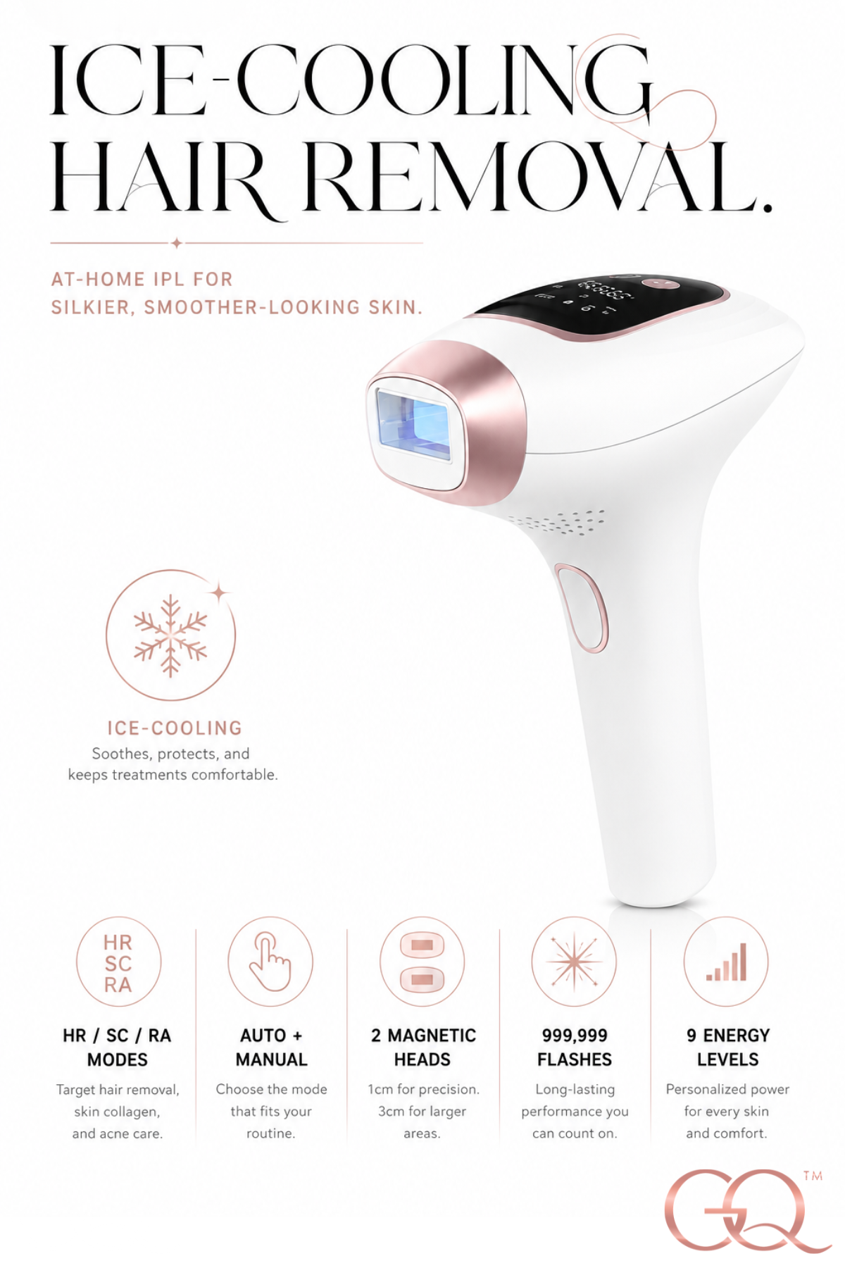 Luce Seta Cooling IPL Hair Removal Device | GLOWNIQUE