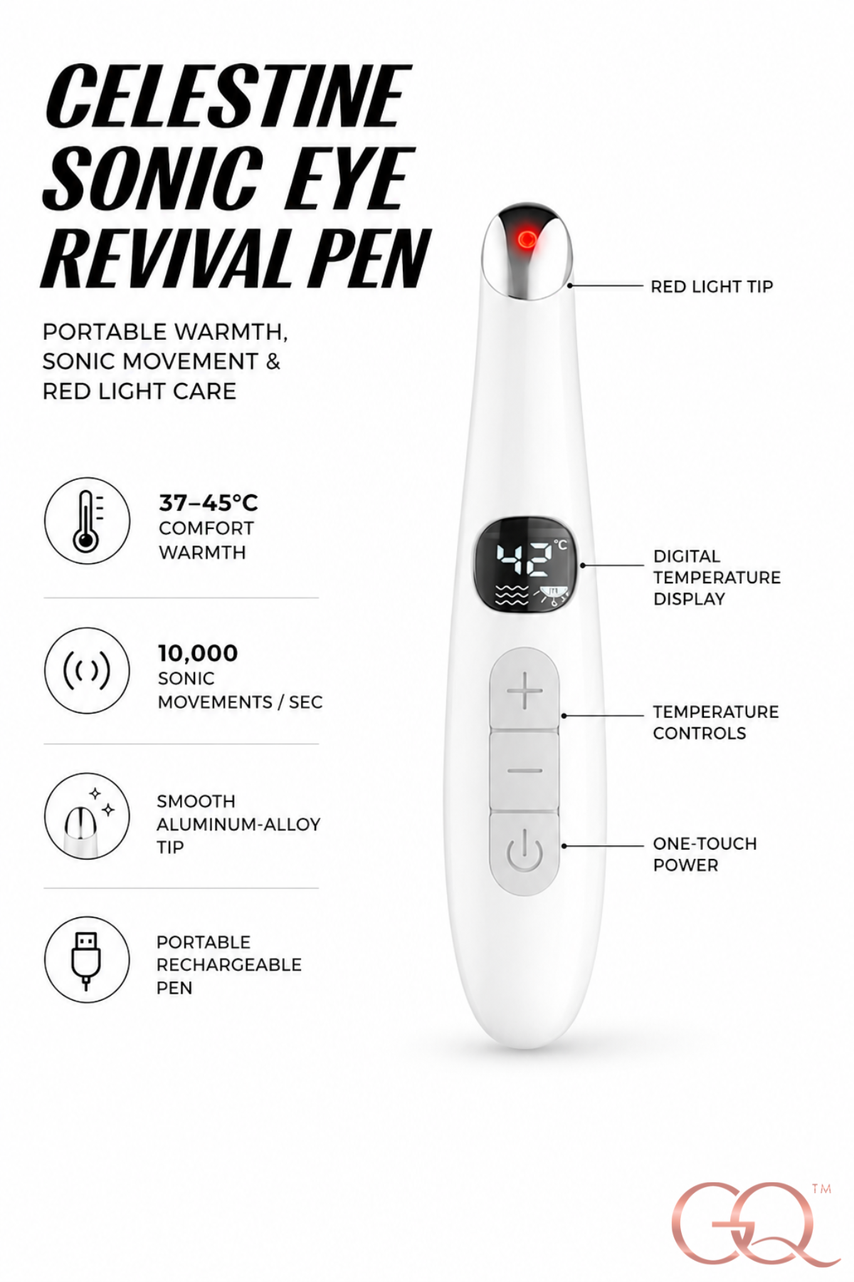 GLOWNIQUE Célestine Sonic Eye Revival Pen Couture Luxury