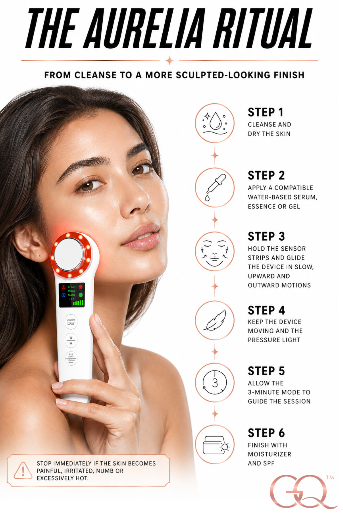 GLOWNIQUE Aurelia Cryo Sculpting Wand Couture Beauty Device
