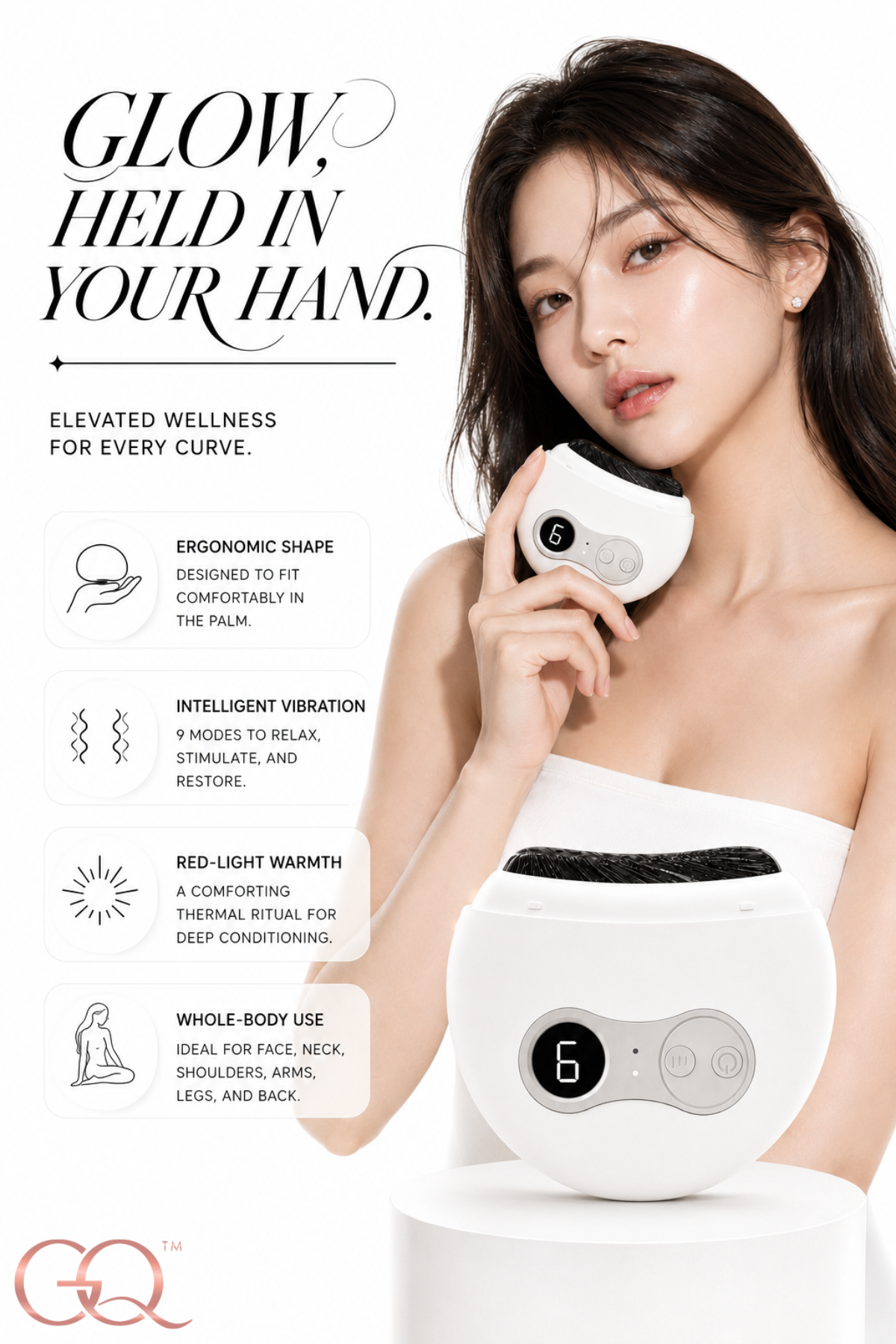 GLOWNIQUE Armonia Sculpting Gua Sha Brush Couture Luxury