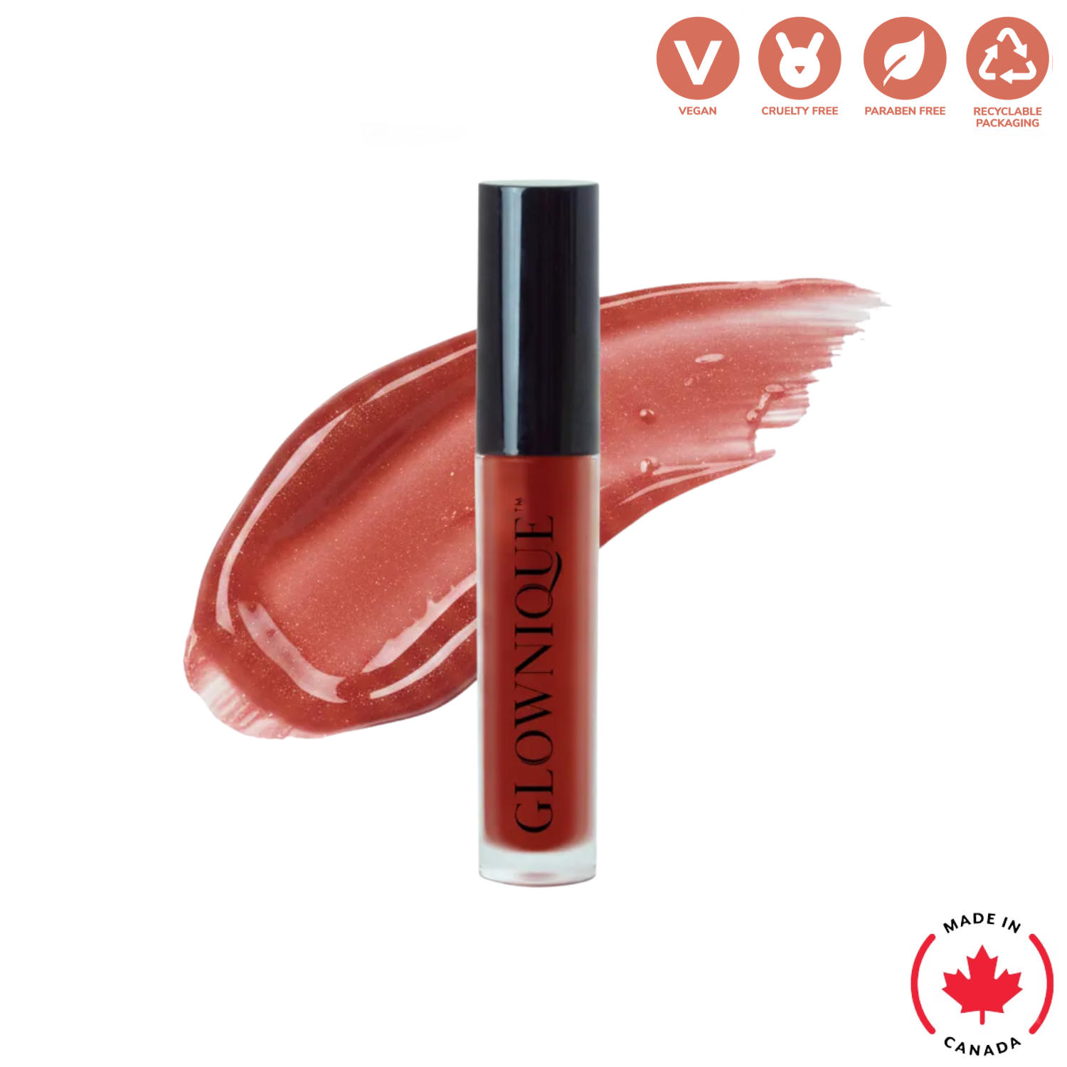 Indulge in GLOWNIQUE Lip Gloss - Brick, a vegan masterpiece that enhances your allure with its luxurious, glossy finish. Elevate your beauty ritual today.