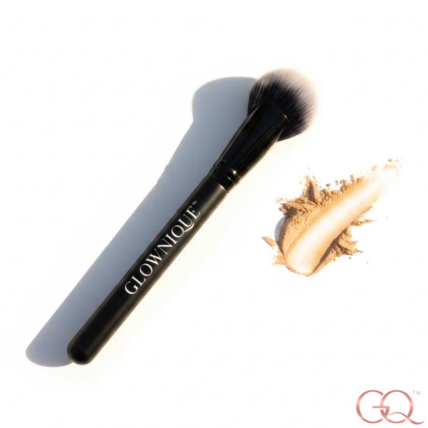 Elevate your beauty ritual with the GLOWNIQUE Cheek Fan Brush, crafted from luxurious synthetic fibers for flawless contouring and highlighting. Experience artistry in every stroke.