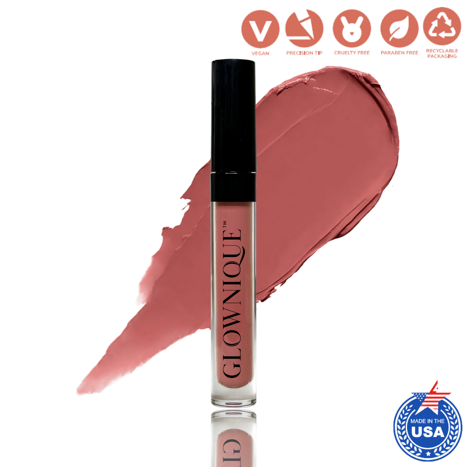 Rouge à lèvres liquide mat - Rosey Dawn (3 ml) | GLOWNIQUE