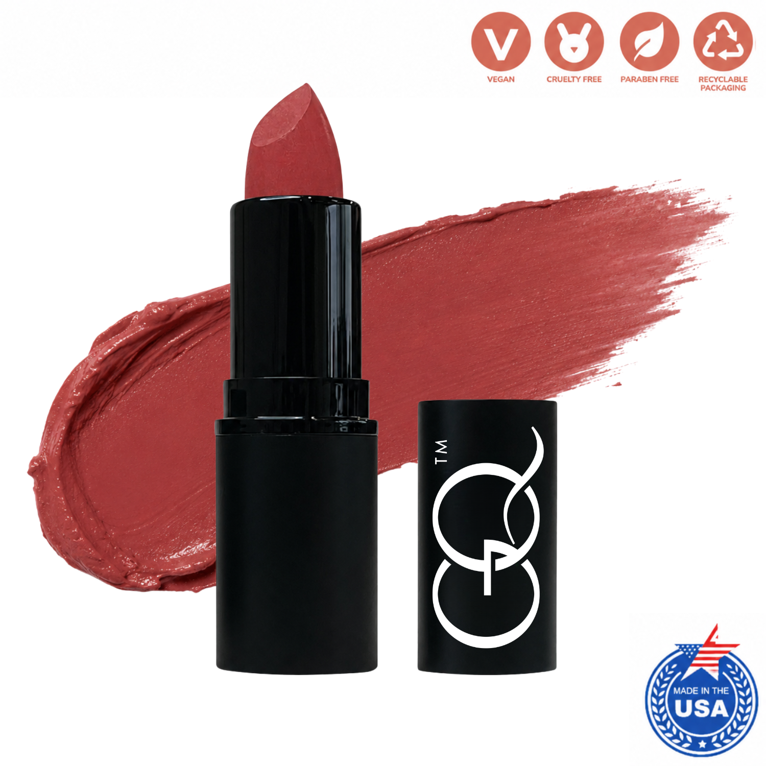 GLOWNIQUE Lipstick - Artisanal Elegance in Brandy Rose