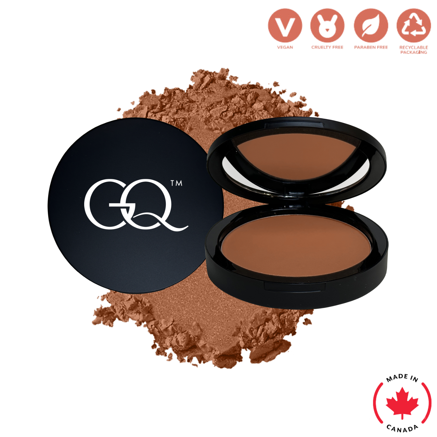 Dual Blend Powder Foundation - Cinnamon (11.5g) | GLOWNIQUE