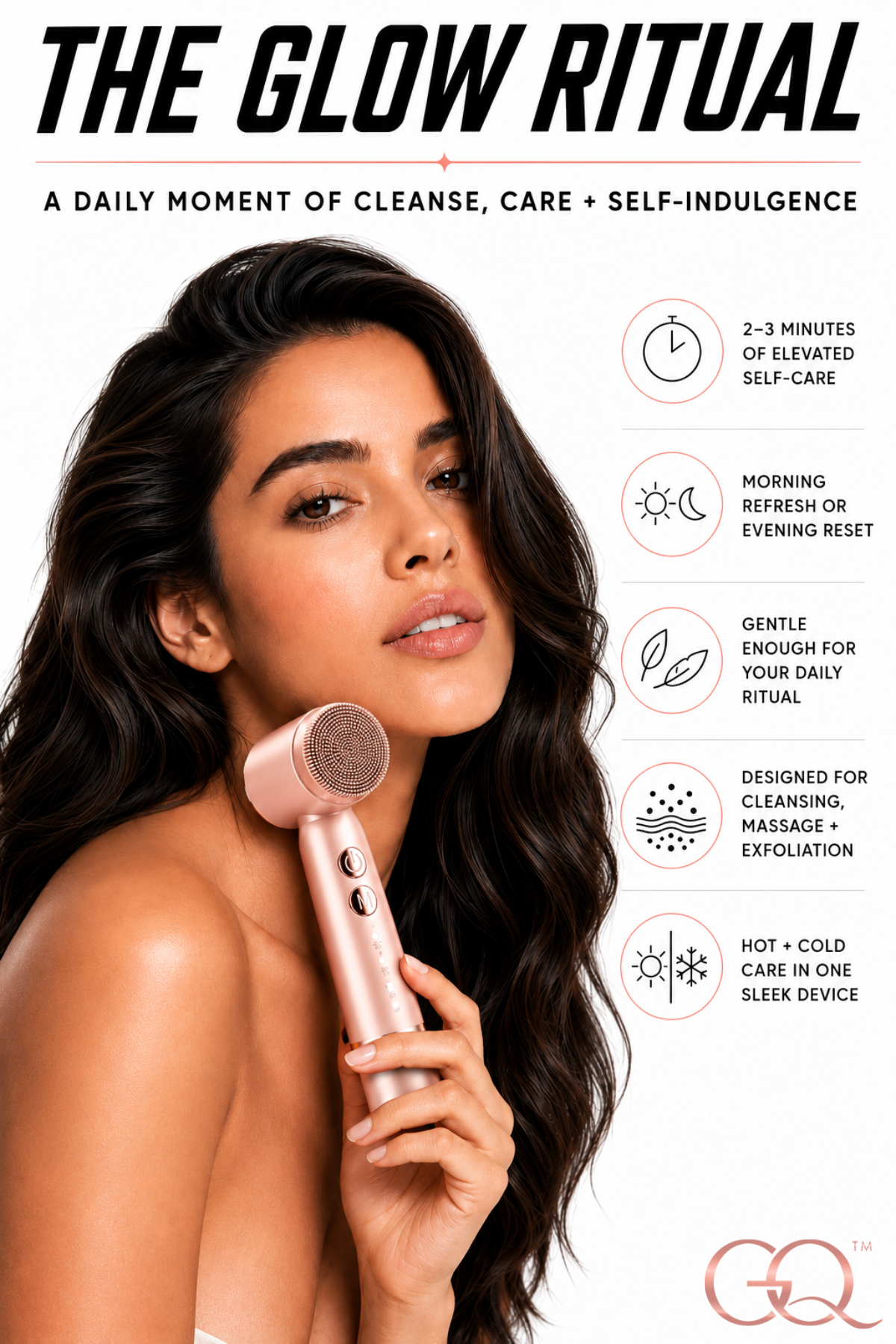 GLOWNIQUE Venezia 6-in-1 Facial Brush | Couture Skincare Tool