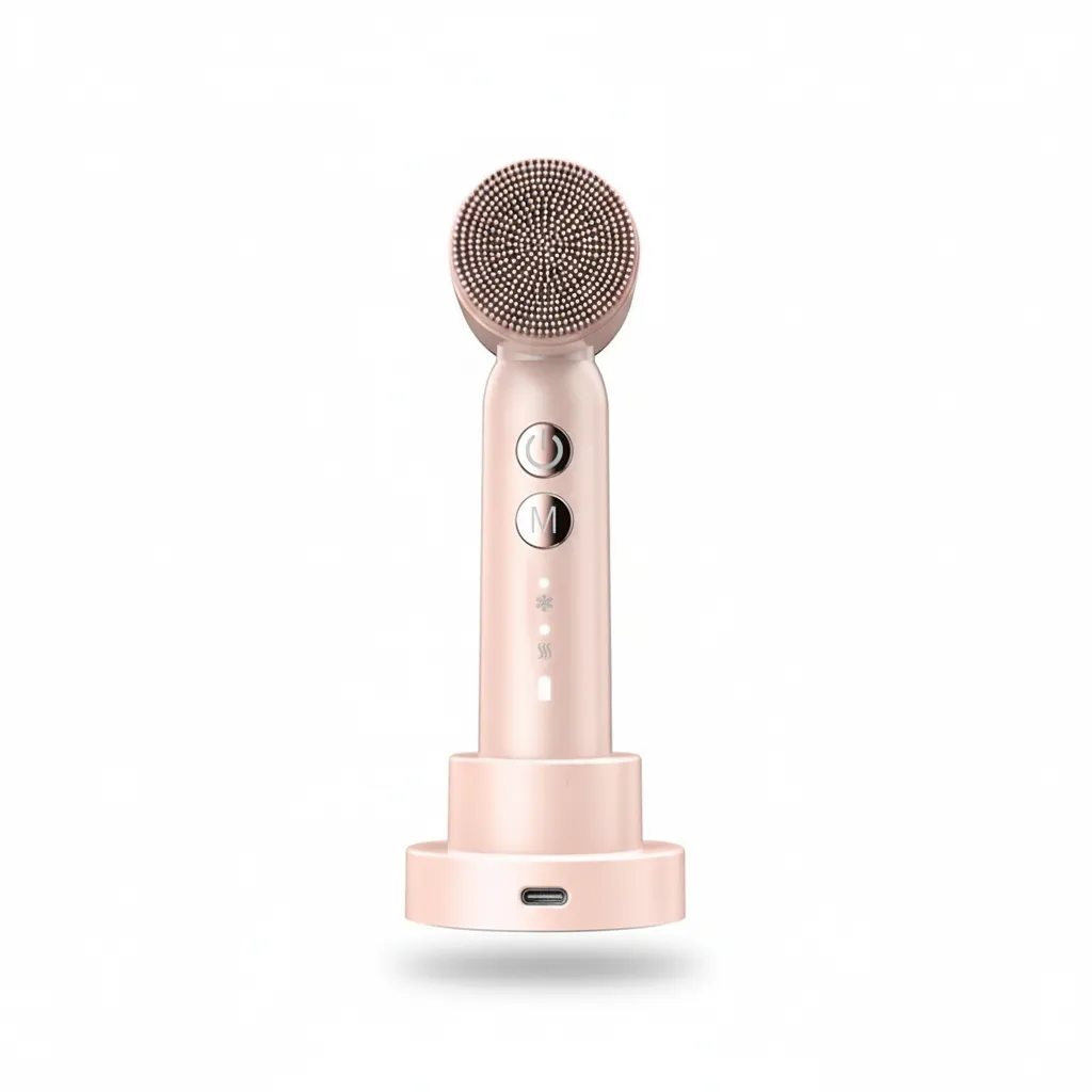Experience the elegance of GLOWNIQUE's 6-In-1 Hot And Cold Facial Cleanser, a luxurious skincare tool crafted for timeless beauty and rejuvenation.