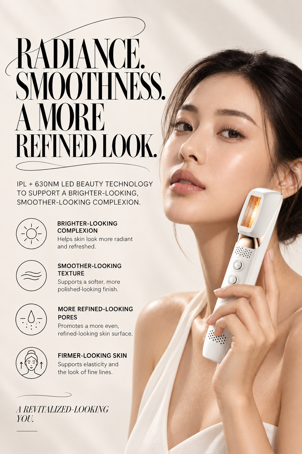 Luce Viva IPL + LED Facial Rejuvenation Device by GLOWNIQUE